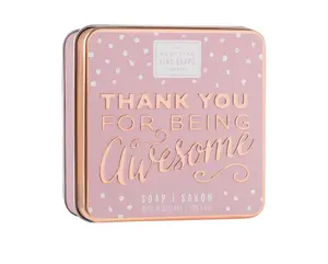 Custom Aluminum Square Metal Soap Tins Gift Box Large Tin Case Packaging Metal Embossed Brow Soap Tins