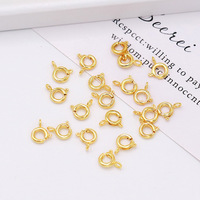 Bonne vente en gros plaqué or collier printemps anneau fermoirs plaqué homard boucle fabrication de bijoux boucle accessoires