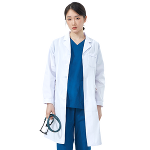 เสื้อกาวน์สีขาวสำหรับแพทย์ ห้องผ่าตัด ทันตแพทย์ เสื้อกาวน์สำหรับนักศึกษา โรงพยาบาลสัตว์ เสื้อกาวน์เด็ก ชุดระบายอากาศได้ดี เสื้อกาวน์คอปกสำหรับผู้ชาย - Product Image 6