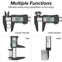 150mm Plastic Digital LCD Electronic Vernier Caliper Micrometer Metric/Inch System Interchangeable Tool