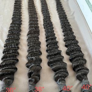 Extensiones de Cabello Largo de 10 a 40 Pulgadas, Extensiones de Cabello Brasileño con Ondas Profundas, Cabello Humano 100% de Alta Calidad, Sin Caída, Sin Enredos - Product Image 2