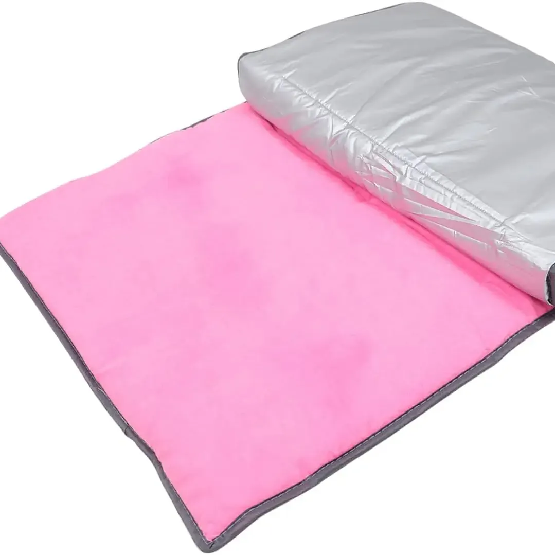 Alfombrilla para niños, cojín de suelo para niños, alfombrilla enrollable, manta para niños pequeños, pliegue rosa, capa media para bebés, alfombrilla hueca de algodón Pp para niños