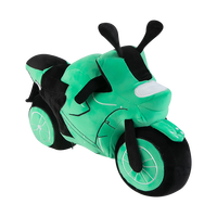 Jouets en peluche durables en coton PP doux et lavables, motif moto de dessin animé, vente en gros à bas prix