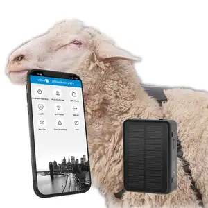 Sheep GPS Tracker Goat Cow Locator Geo Fence Solar Power Remove Alarm Long lasting 9000mAh bovini Tracker Sheep Finder APP gratuita