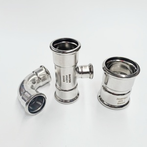 Nhà cung cấp đáng tin cậy phụ kiện thép không gỉ, 304/316L thép không gỉ 90 ° khuỷu tay khớp nối Tee bán buôn, cho cấp nước - Product Image 1