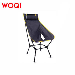 Silla plegable Woqi de aluminio con respaldo ajustable, silla de jardín para exteriores, para senderismo, viajes, pesca, color negro - Product Image 5