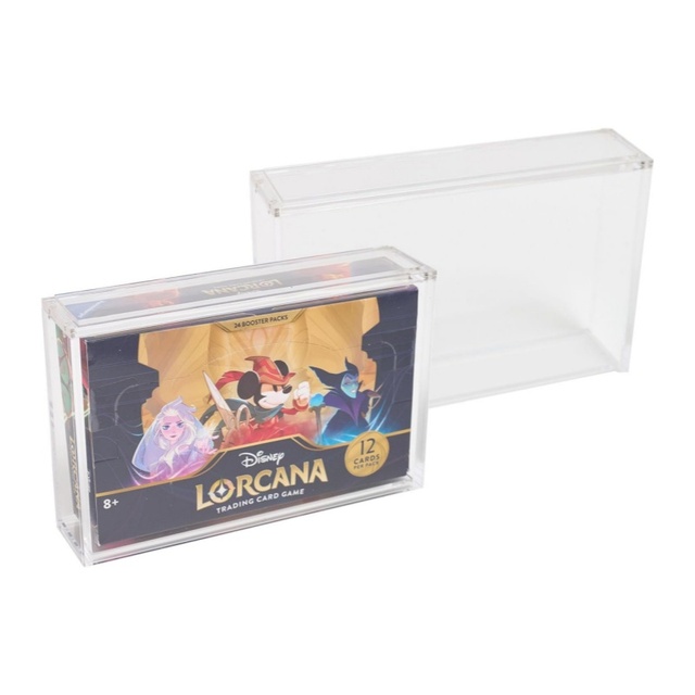 Acrylic Display Case for Disney Lorcana Booster Box Premium Magnetic Top 6mm