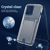 Nouvelle coque de téléphone transparente en cristal simple, coque arrière souple en TPU 2H, coque rigide en PC pour iPhone 13 12 Mini 11 Pro Max 14 6 7 8 Xr