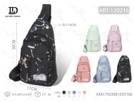 Borsa da petto in tessuto con stampa Splatter, tracolla singola, per tutte le stagioni - Product Image 3