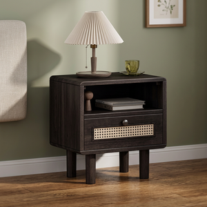 Modern small space nightstand <b>Compact</b> multi-purpose <b>bedside</b> <b>table</b> Small apartment bedroom furniture - Product Image 5