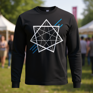 T-shirt à manches longues unisexe pour adulte, col rond, impression numérique, activités promotionnelles - Product Image 3