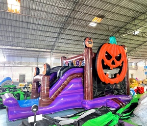 Inflable de Calabaza de Halloween para Uso Comercial, con Entrada y Ventana de Malla, para Centros Comunitarios - Product Image 3