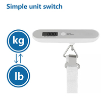 Balance de bagages numérique portable intelligente 50 kg avec écran LCD, alimentée par piles, précision 50 kg/10 g