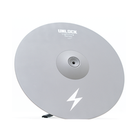 Cymbale électronique multifonctionnelle UNLOCK CY-17R/G 17 pouces (Cymbale de rythme/Crash/Hi-Hat) |   Surface en caoutchouc gris silicone de haute qualité 2,1 kg