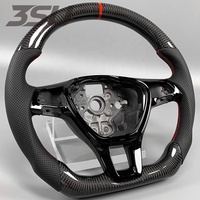 Volant en carbone pour Volkswagen Jetta MK7 Golf MK7.5, forme en D, design sportif, prise en main confortable, texture premium