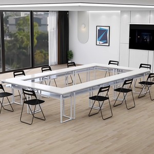 Tables <span class=keywords><strong>de</strong></span> formation métalliques à deux places, longues tables <span class=keywords><strong>de</strong></span> salle <span class=keywords><strong>de</strong></span> conférence pour les établissements d'enseignement, les centres <span class=keywords><strong>de</strong></span> tutorat - Product Image 3