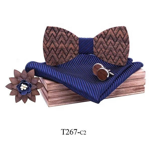 Handmade Wooden Bow Tie for Men, Premium Adjustable Bow Neck Tie for Weddings, Business, Parties & Formal Wear - View 5