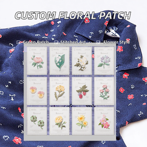 Personalize <span class=keywords><strong>Patches</strong></span> de Tecido PVC Bordados com Contas em Vários Tamanhos, Design Floral, Ecológicos, 100% Poliéster para Vestuário Infantil - Product Image 2