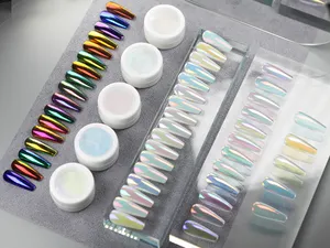 Nhãn Hiệu Riêng 12 Màu Sắc 0.2G Trắng Cổ Tích Ice Ngọc Trai Chrome Sắc Tố Vỏ Móng Tay Bụi Gương Aurora Móng Tay Nghệ Thuật Bột