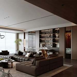 Customizable Modern Minimalist <b>Wooden</b> Living Room <b>Cabinet</b> for Background Wall or <b>Storage</b> Solution - Product Image 1