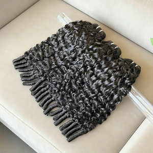 Cheveux vierges à 100 % avec pointes bouclées en spirale, mèches de cheveux humains bouclés à la espagnole, 8 à 36 pouces, 12A, non traités, noir naturel - Product Image 5