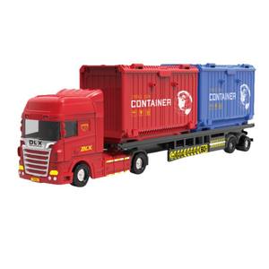 Jouet de transport pour enfants Onr, semi-remorque, simulation de camion à plateau, modèle de remorque porte-conteneurs, TPE silicone, 22 cm - Product Image 1