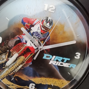 Reloj de pared moderno con decoración de pared de plástico negro fresco con logotipo personalizado de 10 pulgadas para coches, motocicletas, reloj de <span class=keywords><strong>tiendas</strong></span> comerciales relacionadas - Product Image 3