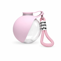 Bouteille d'eau pliable en silicone pour chien et chat, bol anti-fuite, tasse de voyage sphérique, écologique et durable pour la marche et la randonnée