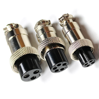 Conector de Enchufe DIN de Aviación con Recubrimiento de Cobre y Plata, Carcasa de Aleación de Zinc IP55 GX12/GX16/GX20/GX25, Enchufe de 4P/3P/7P/6P/12P/5P Pines, 10A