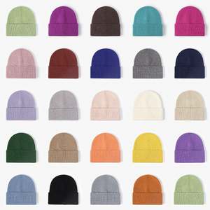 Gorro de Punto Grueso de Cachemira de Invierno de Alta Calidad Personalizado al por Mayor, Gorro de Punto con Vuelta para Hombre y Mujer - Product Image 6