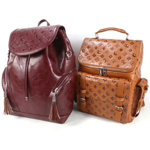 Sac à dos <span class=keywords><strong>de</strong></span> voyage Gorfia vintage personnalisé en cuir PU, grande capacité, décontracté, multi-poches, pour ordinateur portable, étanche - Product Image 4