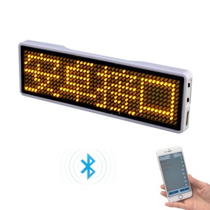Placa de Identificación LED BT con Nombre Personalizable, Programable por Aplicación, Tablero de Mensajes Desplazables, Mini Pantalla LED HD para Texto, Dígitos y Patrones - Product Image 4