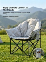 Chaise de camping pliante chauffante robuste avec USB, siège rembourré réglable en température pour l'hiver, la pêche, les pique-niques, la terrasse, le jardin et la cour.