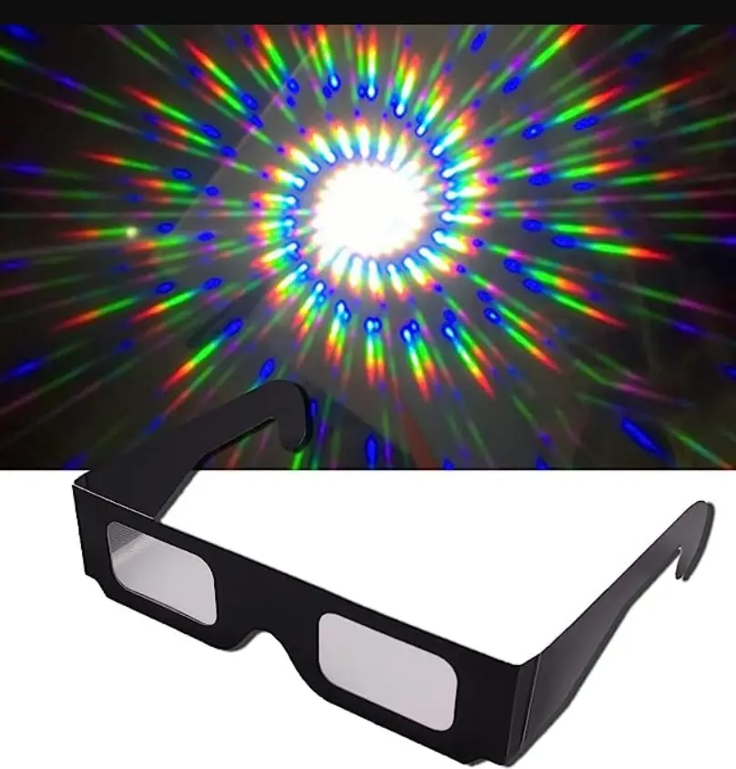 3D FIREWORKS GLASSES FIREWORKS 3D PAPER GLASSES Rainbow Diffraction 3D Glasses