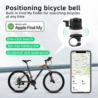 Traceur GPS en plastique certifié MFi/Google avec contrôle par application pour vélo, localisateur de clés, compatible avec les systèmes iOS ou Android