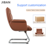Chaise de bureau en cuir moderne pour cadres, design confortable avec structure en arc de haute qualité, en cuir pour bureau de direction
