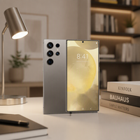 Smartphone OEM S24 Ultra 5G Kamera Belakang 64MP 16GB+1TB Dual SIM Layar Resolusi 4K CPU Decacore Mendukung Bahasa Spanyol LTE Seluler