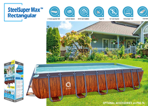 Jilong Avenli 17823EU Ensemble de <span class=keywords><strong>piscine</strong></span> <span class=keywords><strong>hors</strong></span> <span class=keywords><strong>sol</strong></span> à motif de grain de <span class=keywords><strong>bois</strong></span> avec échelle de pompe 530GAL - Product Image 5