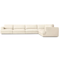 Canapé modulaire de luxe pour salon, design haut de gamme, avec accoudoirs en blocs biseautés, revêtement en tissu, structure en bois, pour hôtel