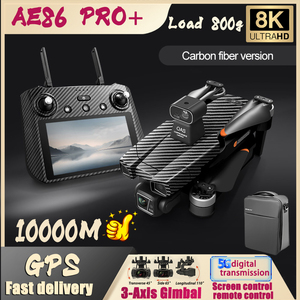 Ae86 Pro Max + điều khiển màn hình 8K ESC camera kép tránh chướng ngại vật 18km chuyến bay chuyên nghiệp có thể gập lại RC <span class=keywords><strong>FPV</strong></span> <span class=keywords><strong>Drone</strong></span> Quadcopter - Product Image 2