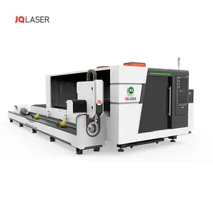 ماكينة القطع بالليزر JQlaser متعددة الوظائف 1530CP 2 كيلو وات 3 كيلو وات للأنبوب والورق مع طاولة عمل للتبادل
