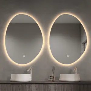 Miroirs de salle de bain intelligents décoratifs muraux pour salle de bain, maquillage moderne design pour hôtel