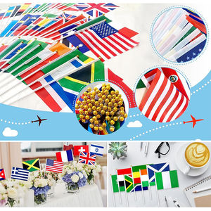 Миниатюрные национальные флаги, портативные пластиковые флагштоки, прочные экологически чистые яркие цвета, прямоугольные флаги с гладкой поверхностью - Product Image 5