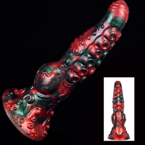 Factory Wholesale New Arrival Color Soft Liquid Silicone Suction Cup Octopus Tentacle Octopus <b>Dildo</b> Set - Product Image 4