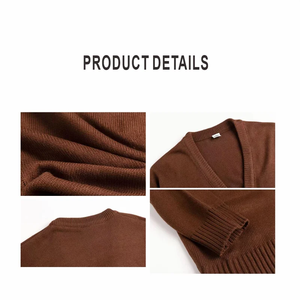 Fashion <strong>Knitting</strong> Cardigan Custom Logo Print Thickened Cold Resistant Comfy Winter Buttons Solid <strong>Sweater</strong> Cardigan Knitwear - Product Image 3