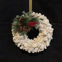 Couronne funéraire de Noël en mousse de renne stabilisée pour décoration de tombes et sites commémoratifs – Vente en gros de fleurs de Noël décoratives