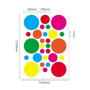 <span class=keywords><strong>Adesivi</strong></span> a pois colorati multi-formato, etichette bianche scrivibili, decalcomanie creative per ufficio e asilo, sigilli <span class=keywords><strong>adesivi</strong></span>. - Product Image 6