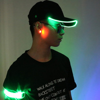 Gorra de Béisbol de 6 Paneles con Luces LED Intermitentes, Unisex, para Fiestas, Talla Ajustable, 100% Lona de Algodón, Ideal para Festivales, Bailes y Eventos