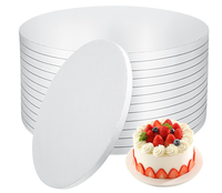 Plateau rond blanc pour gâteau, épaisseur 12 mm, imperméable, avec feuille d'or et gaufrage, qualité alimentaire, 8, 10, 12, 14, 16 pouces, pour la confection de gâteaux