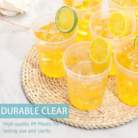 Vasos de Agua de Plástico Esmerilado de 16oz/12oz con Diseños de Logotipo Personalizados, Vasos Reutilizables Libres de BPA, Ideales para Fiestas y Eventos
